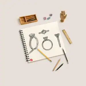 دوره طراحی دستی طلا و جواهر و ایده پردازی